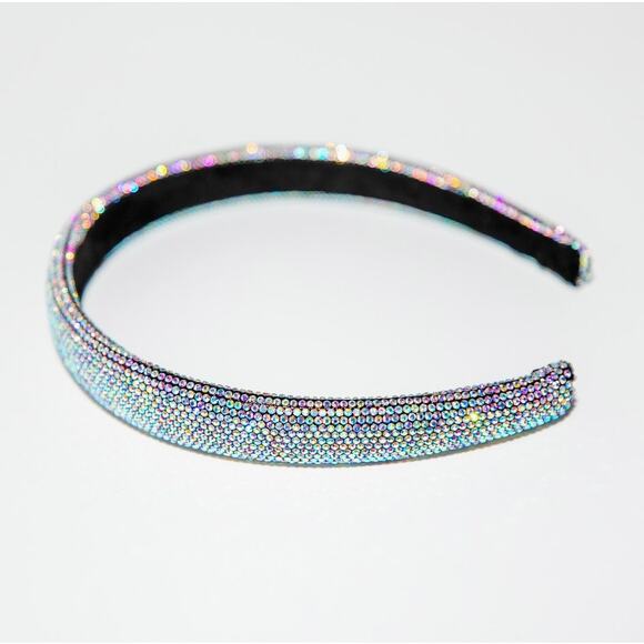 Iridescent Sparkly Rhinestone Headband Hair Accessory Bling - Picture 5 of 9